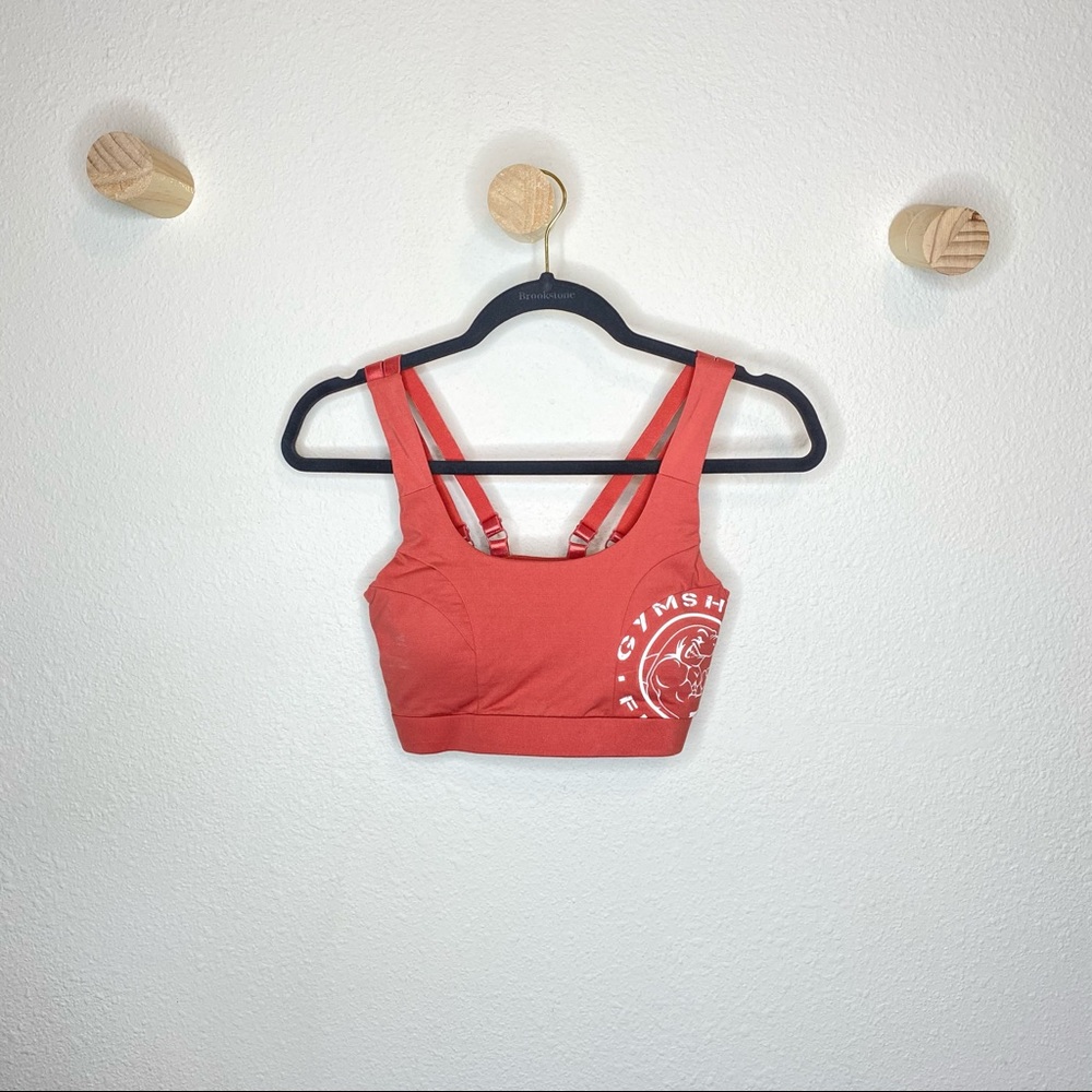 Gymshark orange coral sports bra